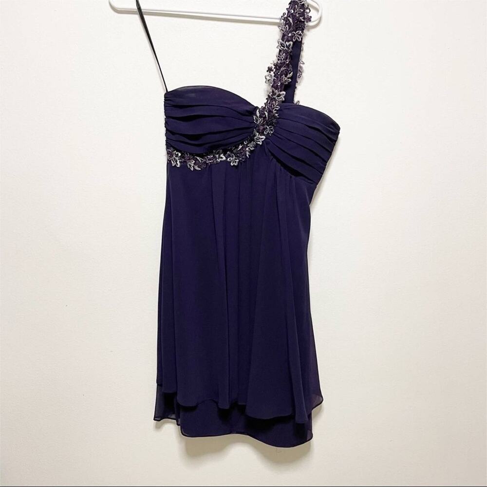 Xscape by Joanna Chen Purple Mini Dress